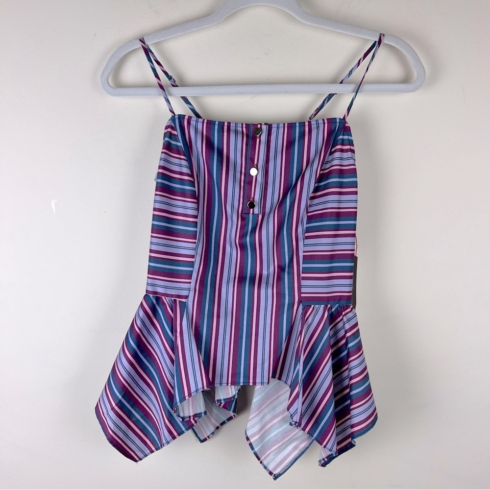 Devlin | Striped Handkerchief Hem Fifi Top | XS